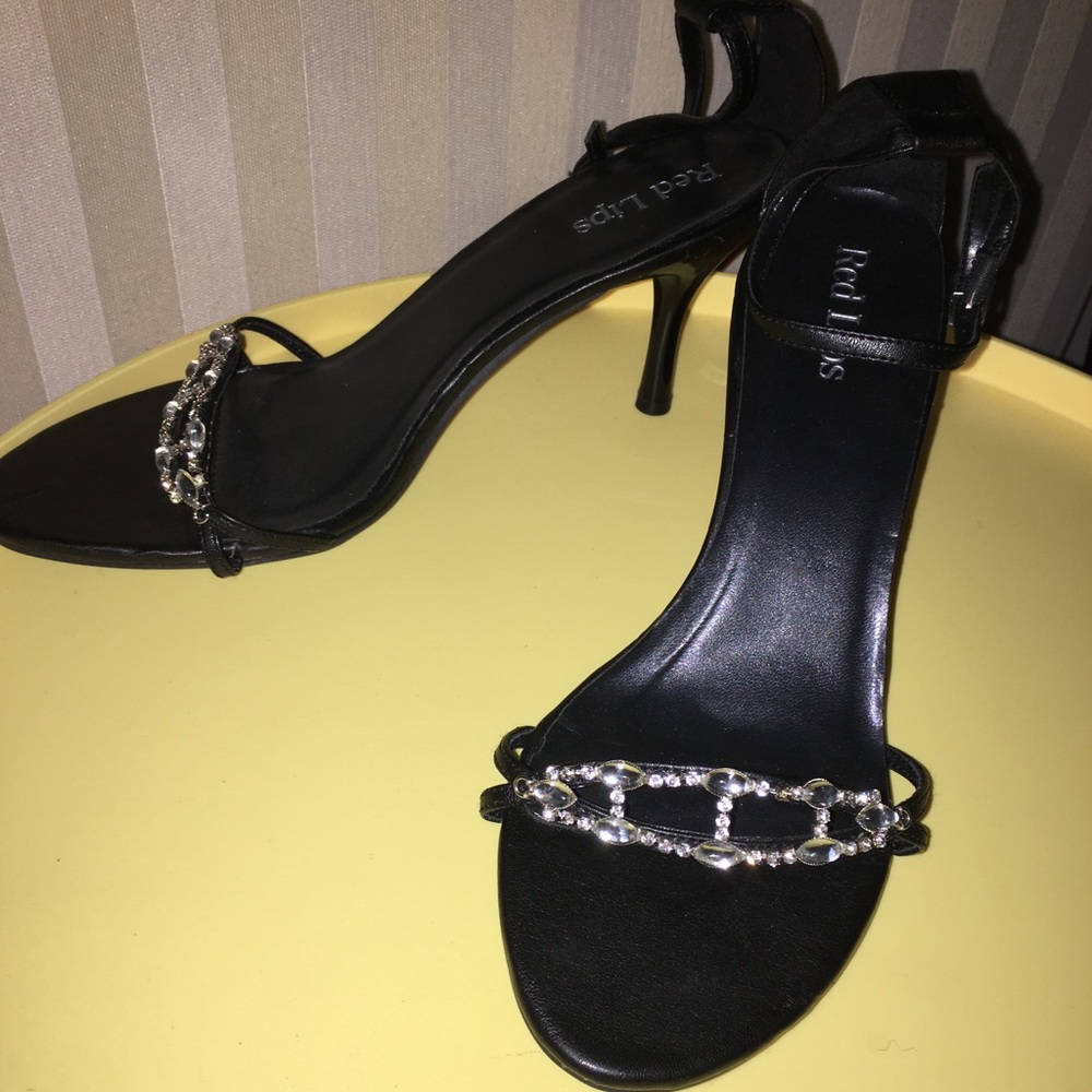 Rhinestone Solid Color Heeled Sandals size 9 NWT